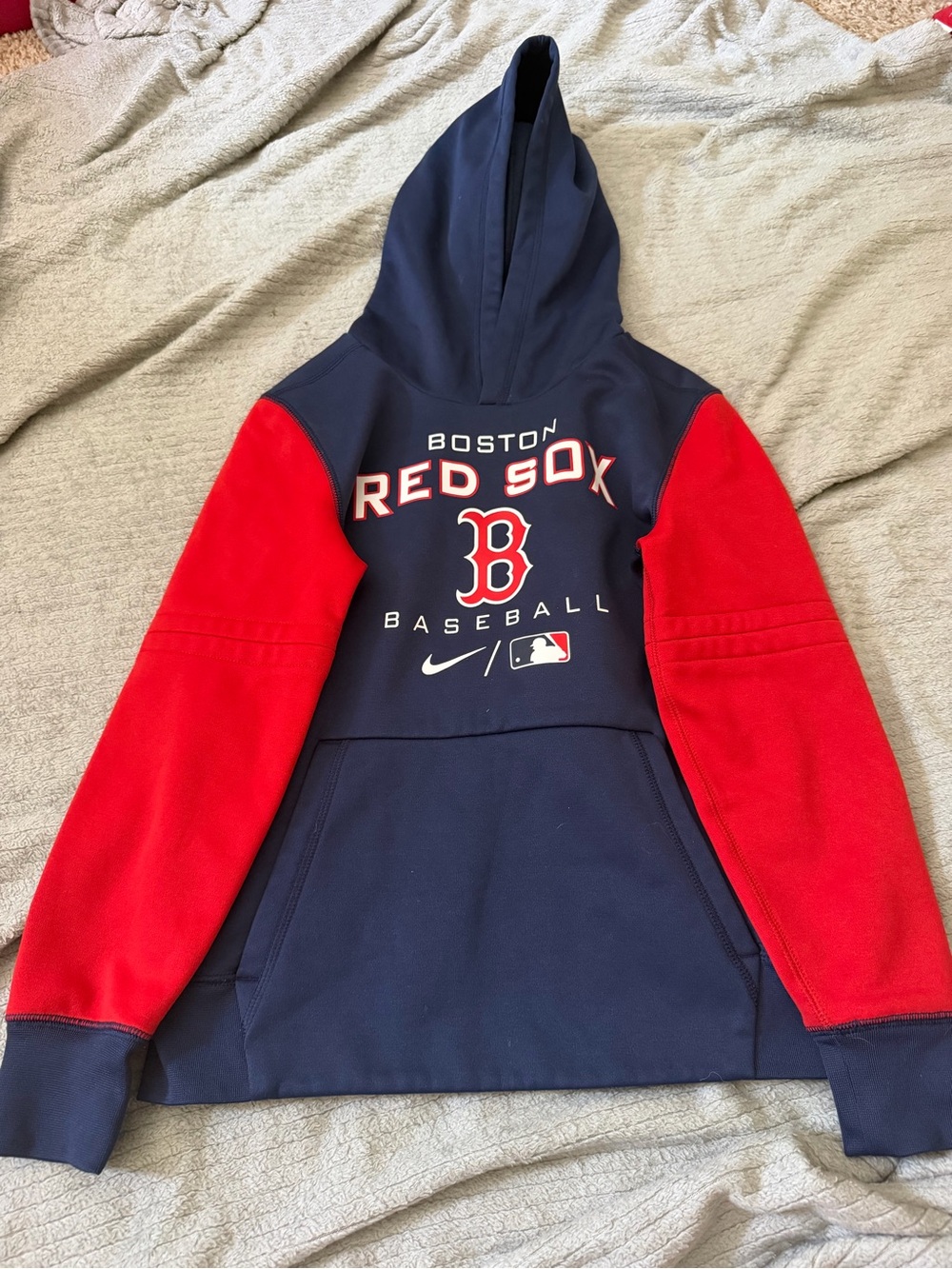 Nike Kids Navy and Red Boston Red Sox Pullover Hoodie
